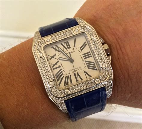 cartier santos watch set.